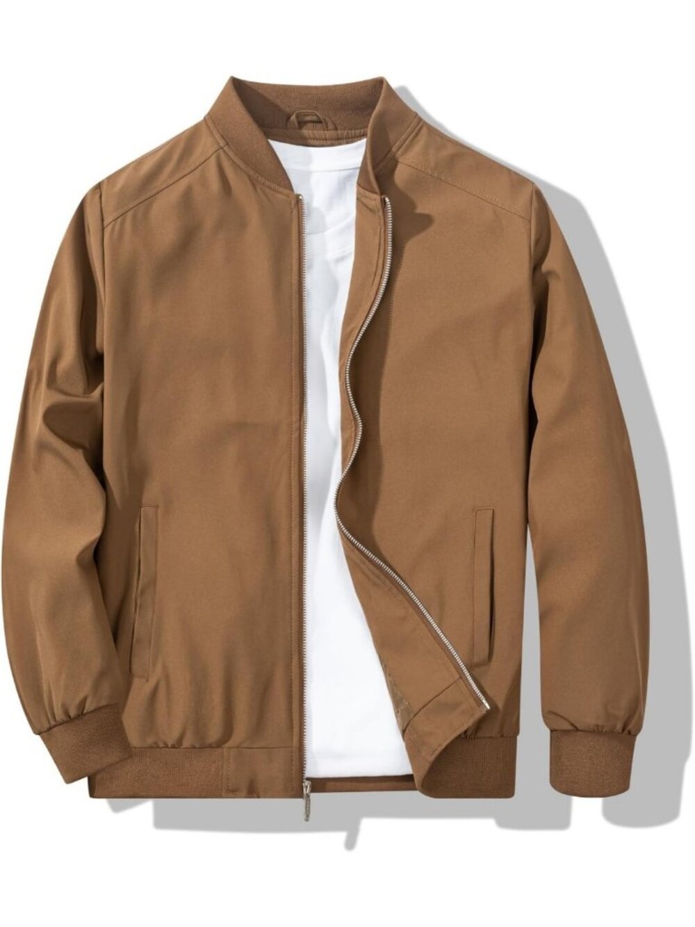 Stylish Lightweight Men's Bomber Jacket - Casual Windbreaker for Spring & Fall